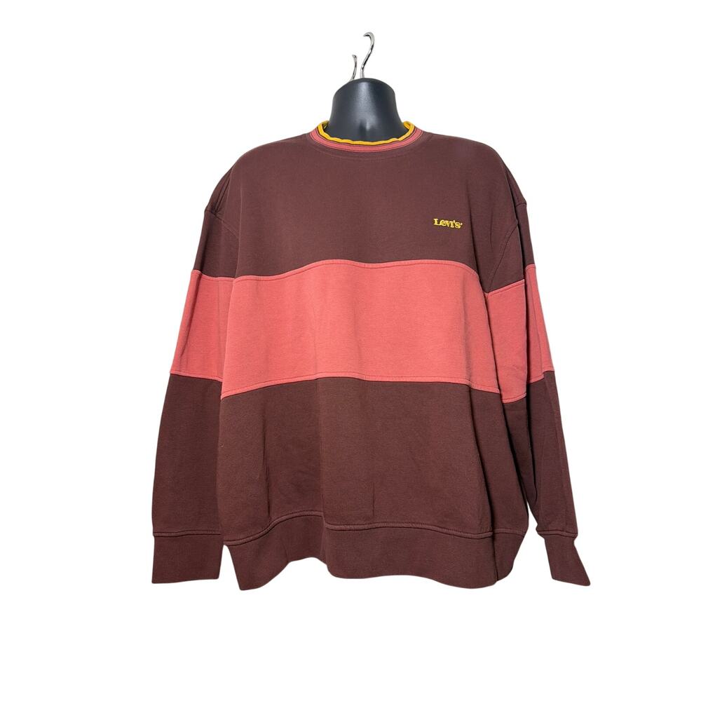 Levi’s Relaxed Fit Colorblock Crewneck Sweatshirt Size XL Men’s NEW without tags